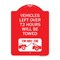 Signmission Vehicles Left Over 72 Hours Towed Tow-Away Zone W/ Car Tow Graphic Alum, 18" x 24", RW-1824-22739 A-DES-RW-1824-22739 - alternate 1